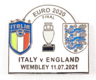 Odznak, Euro 2020, Italy v. England , Wembley final, 2021, white