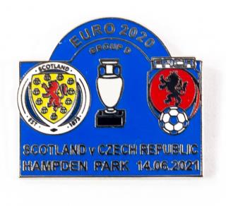 Odznak, Euro 2020, Scotland v. Czech republic , Hampden Park, 2021, blue