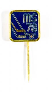 Odznak hokej, MS Praha, 1978, Blue