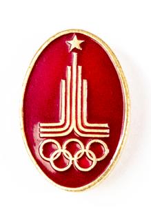 Odznak  OH 1980, Moskva, červený