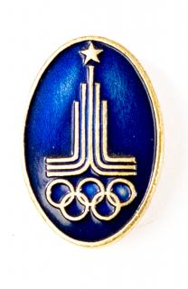 Odznak  OH 1980, Moskva, modrý