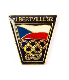 Odznak - Olympic, Albertville, 1992, BLK