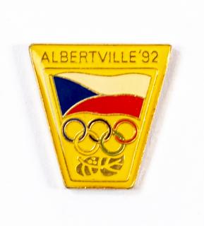 Odznak - Olympic, Albertville, 1992, YEL