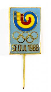 Odznak - Olympic, Seoul, modrý, 1988