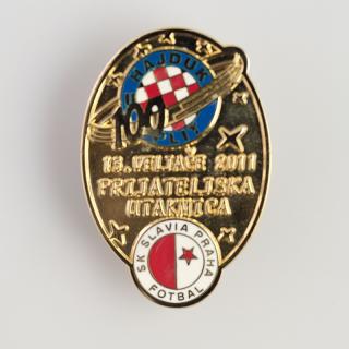 Odznak přátelské utkání Hajduk Split vs Slavia 2011 GOLD