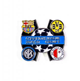 Odznak - Sada odznaků , UEFA Champions league, Group F 2019/20,  SIL/BLK/BLU
