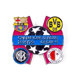 Odznak - Sada odznaků , UEFA Champions league, Group F 2019/20,  SIL/RED/BLU