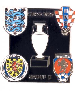Odznak smalt Euro 2020, Group D, black