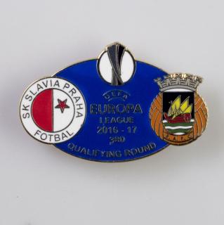 Odznak smalt Europa league 2016 2017  3 rd QR   SLAVIA vs. RIO AVE BLUE