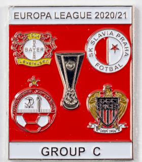 Odznak smalt Europa League 2020/21 Group C , SLAVIA, red/whi