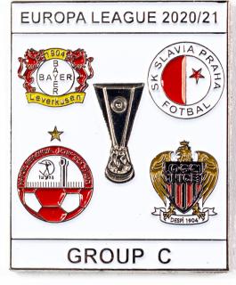 Odznak smalt Europa League 2020/21 Group C , SLAVIA, whi