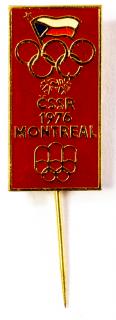 Odznak smalt, Olympic, ČSSR, Montreal, 1976, velký