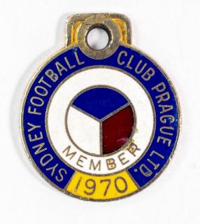 Odznak smalt závěs, Sydney football club Prague, 1970