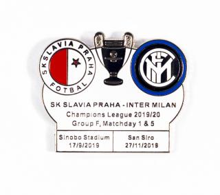 Odznak - UEFA Champions league, Group F 2019/20, Slavia v. Inter Milan  WHI