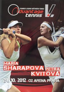 Official Program Advantade tennis, Kvitová v. Sharapova,, Praha 2012