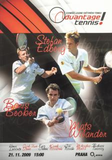 Official Program Advantage tennis, Edberg, Becker, Wilander, 2009