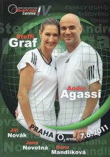 Official Program Advantage tennis,Steffi Graf, Andre Agassi, 2011