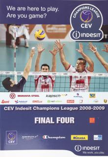 Official program, CEV Indesit, Final four, Champions league, 08/09