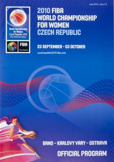 Official Program FIBA, WCH for Women, Czech Republic, 2010