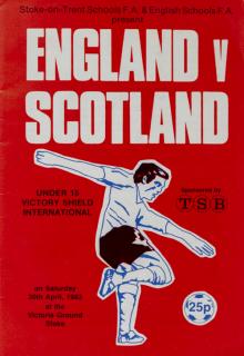 Official Programme Englad vs.Scotland, U15, 1983