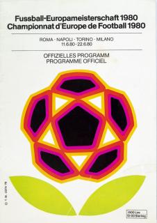 Oficiální program fotbal, ME 1980