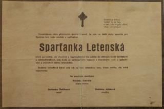 Parte Sparťanka Letenská, 1975