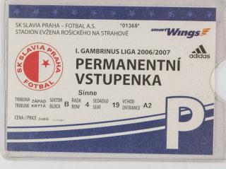 Permanentní vstupenka SK Slavia Praha, 2006/2007 2