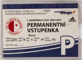Permanentní vstupenka SK Slavia Praha, 2006/2007 3
