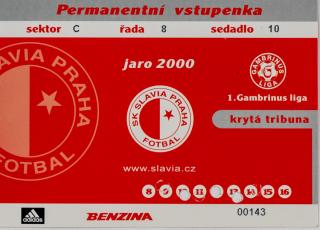 Permanentní vstupenka SK Slavia Praha, Jaro 2000