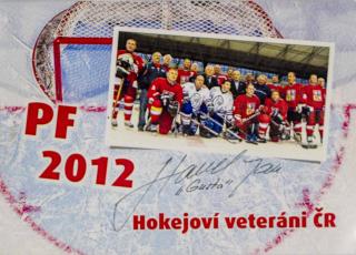 PF 2012, Hokejoví veterání ČR, podpis Jan Gusta Havel