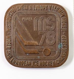 Plaketa MS Hokej Praha, 1978