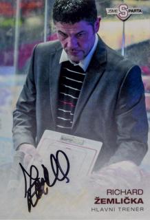 Podpisová karta, Richard Žemlička, hlavní trenér, autogram