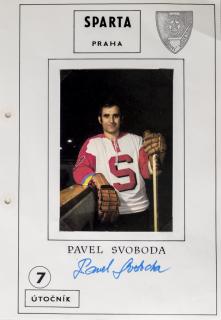 Podpisová karta s fotografií, HC Sparta Praha, Pavel Svoboda