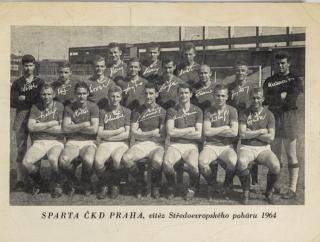 Podpisová karta, , Sparta ČKD Praha, vítěz Středoevropského poháru, 1964