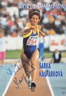 Podpisová karta, velká, Šárka kašpárková, WCH 1997, autogram