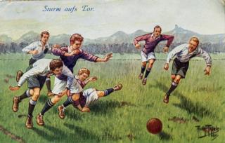 Pohlednice  -fotbal - Sturm aufs Tor, 1932