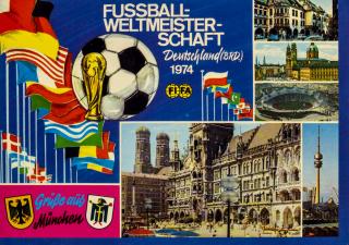 Pohlednice Fussball Welltmeisterschaft Deutscheland, 1974