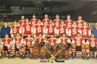 Pohlednice, hokej, HC Sparta Praha, 1973, ořez