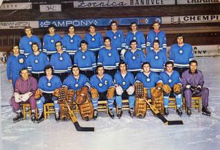 Pohlednice hokej, Slovan Bratislava, 1973