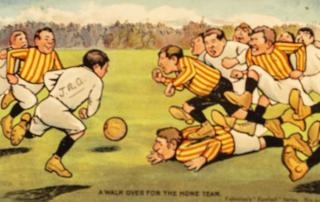 Pohlednice humor - A wal over for the home team, 1907
