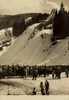 Pohlednice  - Krkonoše, zimní stadion Špindlerův mlýn, Marie