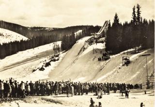 Pohlednice  - Krkonoše, zimní stadion Špindlerův mlýn, Sv. Petr