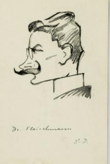 Pohlednice - momentka ze schůze VII. sletu, BR. DR. Fleischman, 1920