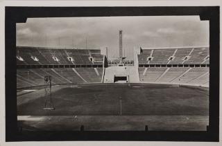 Pohlednice s příležitostním razítkem OH stadion Berlin, 1936