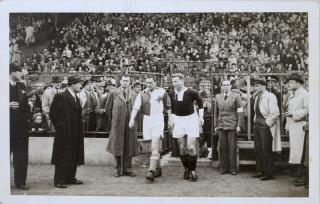 Pohlednice Slavia vs. SPARTA, 1934, Pepi Bican