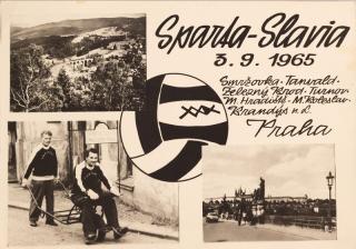 Pohlednice SPARTA - SLAVIA Smržovka Praha 3.9.1965