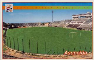 Pohlednice stadion, Copa America, Paraguay, Asunción, 1999