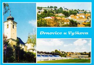Pohlednice stadion, FK Drnovice, u Vyškova
