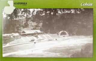 Pohlednice stadion, Goban, Alta Varapaz, Guatemala