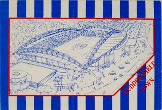 Pohlednice Stadion, Huddersfield Town, nadepsaná